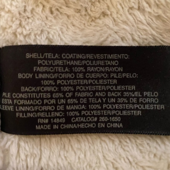 Ana brand faux leather fluffy lined coat jacket - Picture 6 of 8